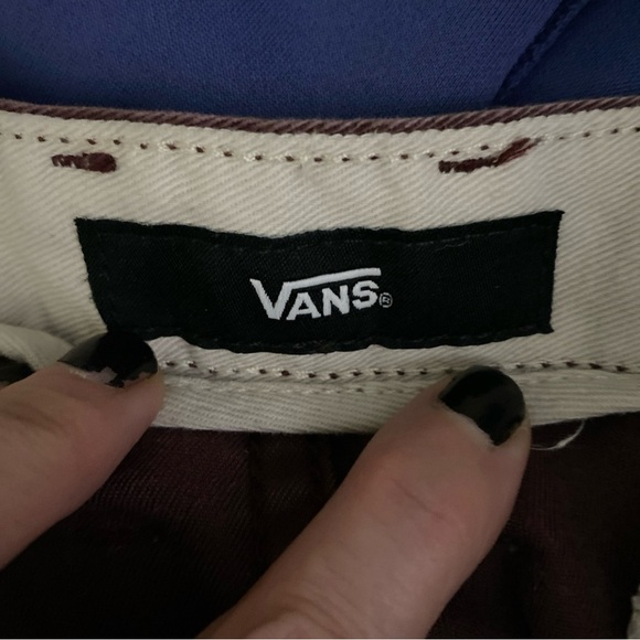 Vans Authentic Chino Pants Mens 34 Purple Slim Fit Flat Front Straight Leg Y2K - Picture 3 of 9